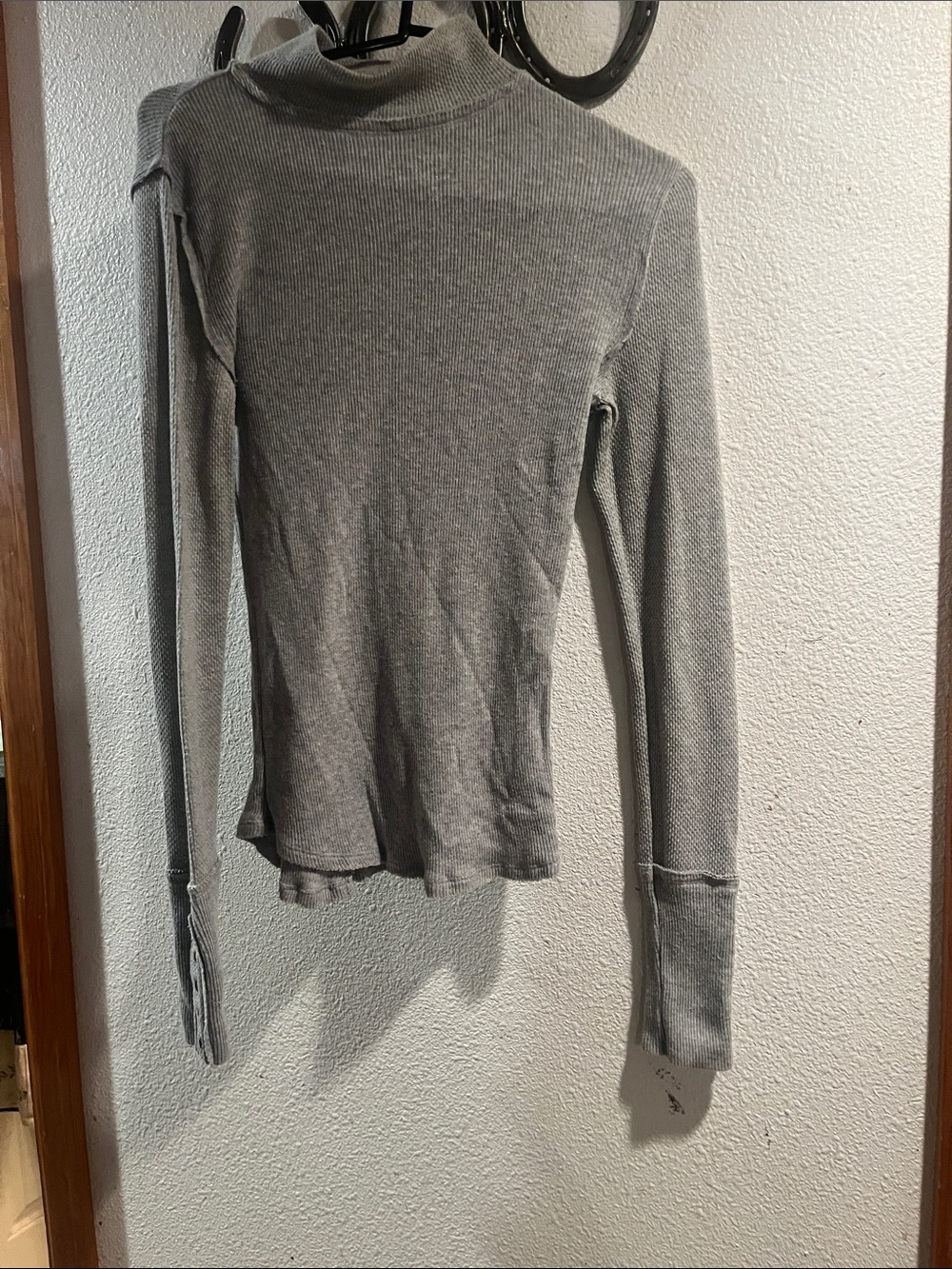 We The Free Heather Gray Ribbed Long Sleeve Turtleneck
